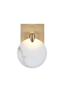 Avery 6 inch Alabaster Wall Sconce in Satin Gold (758|1012W6SG-11ST)