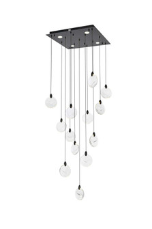 Avery 26 inch Square Crystal Pendant in Black (758|1012S26BK-01CR)