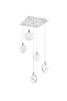 Avery 16 inch Square Crystal Pendant in Chrome (758|1012S16C-01CR)