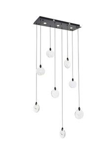 Avery 36 inch Rectangle Crystal Pendant in Black (758|1012D36BK-01CR)
