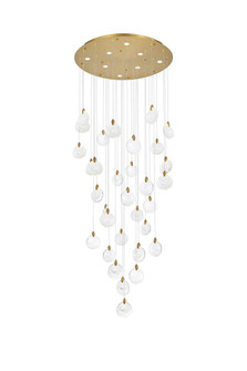 Avery 42 inch Round Crystal Chandelier in Satin Gold (758|1012G42SG-01CR)