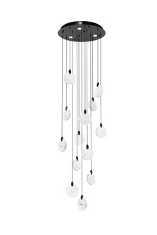 Avery 24 inch Crystal Pendant in Black (758|1012D24BK-01CR)