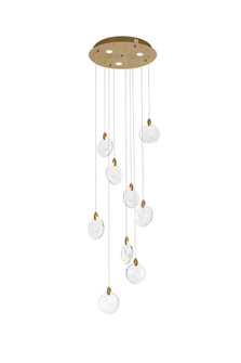 Avery 20 inch Crystal Pendant in Satin Gold (758|1012D20SG-01CR)