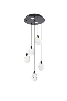 Avery 16 inch Crystal Pendant in Black (758|1012D16BK-01CR)