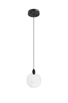Avery 6 inch Crystal Pendant in Black (758|1012D6BK-01CR)