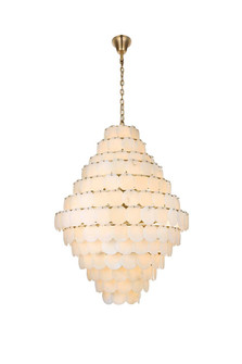Charlotte 48 inch Round Alabaster Chandelier in Satin Gold (758|1010G48SG-11ST)