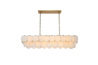 Charlotte 48 inch Rectangle Alabaster Chandelier in Satin Gold (758|1010D48SG-11ST)