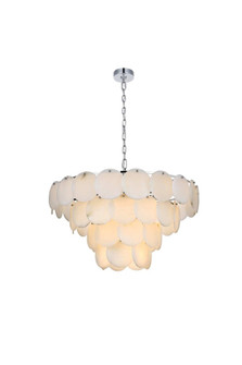 Charlotte 32 inch Alabaster Chandelier in Chrome (758|1010D32C-11ST)