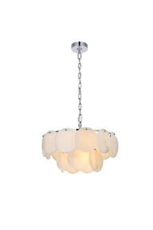 Charlotte 20 inch Alabaster Chandelier in Satin Gold (758|1010D20C-11ST)