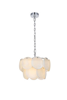 Charlotte 16 inch Alabaster Chandelier in Chrome (758|1010D16C-11ST)