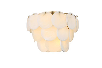 Charlotte 20 inch Alabaster Flush Mount in Satin Gold (758|1010F20SG-11ST)