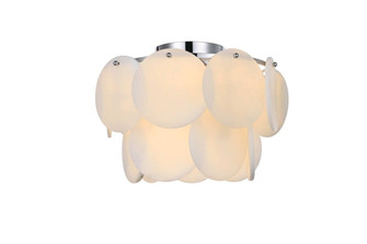 Charlotte 16 inch Alabaster Flush Mount in Chrome (758|1010F16C-11ST)