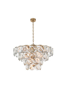 Charlotte 32 inch Crystal Chandelier in Satin Gold (758|1010D32SG-01CR)