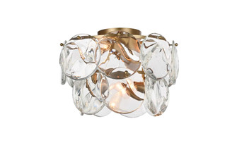 Charlotte 16 inch Crystal Flush Mount in Satin Gold (758|1010F16SG-01CR)