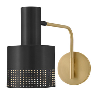 Medium Swing Arm Single Light Sconce (1118101|84620LCB-BK)