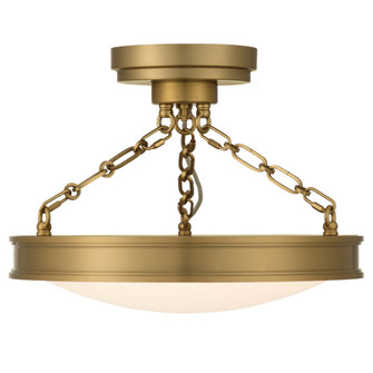 Golden Lighting Cameron Integrated LED 17in Semi-Flush Mount in Polished Nickel with Etched Glass (36|1700-17SF BCB-EG)