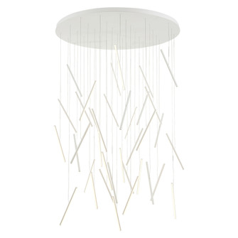 Chute 50-in White dimmable Dimmable LED Multi-Light Pendant (461|MP14850-WH-UNV-010)