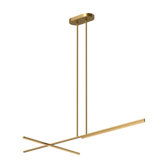 Shift 60-in Gold Dimmable LED Linear Pendant (461|LP28760-BG-UNV-010)