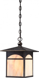 Canyon - 1 Light - Hanging Lantern with Honey Stained Glass - Umber Bronze Finish Finish (81|60/5654)