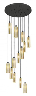 Crown Point - 13 Light - 32 inch - Matte Black - Multi Pendant (3442|132BK-B-13P-BK-G434-12ME)