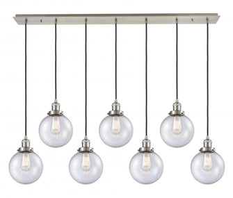 Beacon - 7 Light - 52 inch - Brushed Satin Nickel - Linear Pendant (3442|127F-7P-SN-G204-8)