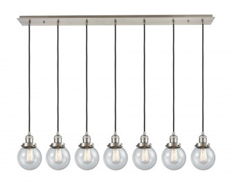 Beacon - 7 Light - 50 inch - Brushed Satin Nickel - Linear Pendant (3442|127F-7P-SN-G204-6)