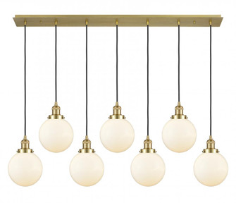 Beacon - 7 Light - 52 inch - Satin Gold - Linear Pendant (3442|127F-7P-SG-G201-8)