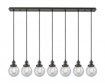 Beacon - 7 Light - 50 inch - Oil Rubbed Bronze - Linear Pendant (3442|127F-7P-OB-G204-6)