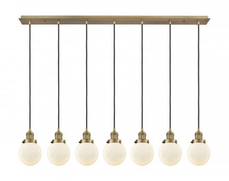 Beacon - 7 Light - 50 inch - Brushed Brass - Linear Pendant (3442|127F-7P-BB-G201-6)