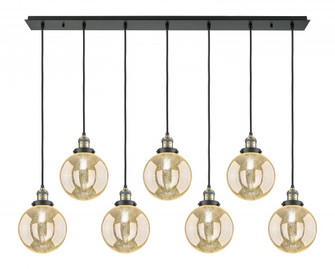Beacon - 7 Light - 52 inch - Black Antique Brass - Linear Pendant (3442|127F-7P-BAB-G208-8)