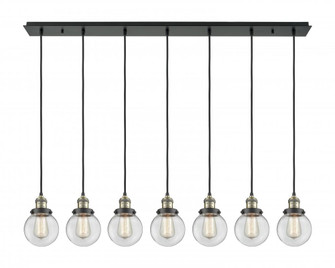 Beacon - 7 Light - 50 inch - Black Antique Brass - Linear Pendant (3442|127F-7P-BAB-G202-6)