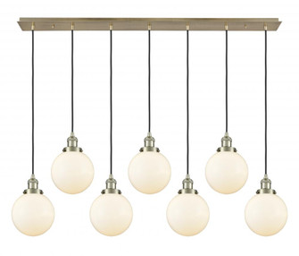 Beacon - 7 Light - 52 inch - Antique Brass - Linear Pendant (3442|127F-7P-AB-G201-8)