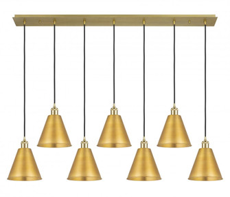 Berkshire Metal - 7 Light - 52 inch - Satin Gold - Linear Pendant (3442|127B-7P-SG-MBC-8-SG)