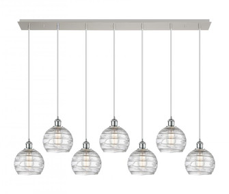 Athens Deco Swirl - 7 Light - 52 inch - Polished Chrome - Linear Pendant (3442|127B-7P-PC-G1213-8CL)