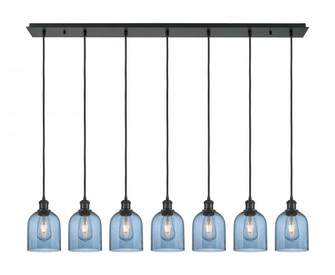 Bella - 7 Light - 49 inch - Matte Black - Linear Pendant (3442|127B-7P-BK-G558-6BL)