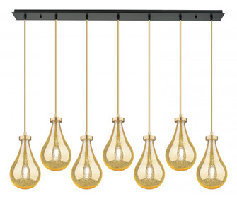Owego - 7 Light - 49 inch - Champagne Bronze - Linear Pendant (3442|127-451-1P-CB-G451-7ME)
