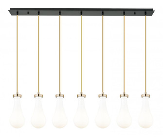 Owego - 7 Light - 49 inch - Champagne Bronze - Linear Pendant (3442|127-451-1P-CB-G451-5GWH)
