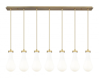 Owego - 7 Light - 49 inch - Brushed Brass - Linear Pendant (3442|127-451-1P-BB-G451-5GWH)