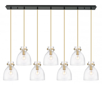 Newton Bell - 7 Light - 52 inch - Champagne Bronze - Linear Pendant (3442|127-410-1PS-CB-G412-8CL)