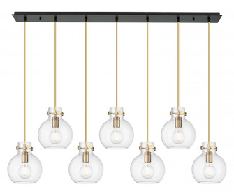 Newton Sphere - 7 Light - 52 inch - Champagne Bronze - Linear Pendant (3442|127-410-1PS-CB-G410-8CL)