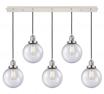 Beacon - 5 Light - 40 inch - Polished Nickel - Linear Pendant (3442|125F-5P-PN-G204-8)