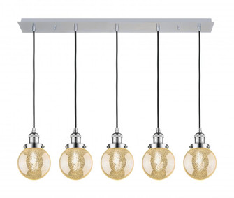 Beacon - 5 Light - 38 inch - Polished Chrome - Linear Pendant (3442|125F-5P-PC-G208-6)