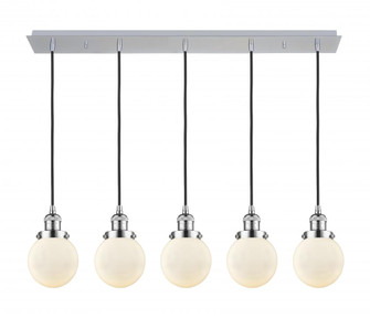 Beacon - 5 Light - 38 inch - Polished Chrome - Linear Pendant (3442|125F-5P-PC-G201-6)
