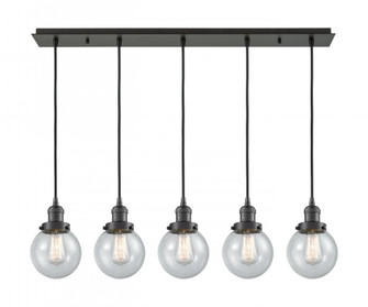 Beacon - 5 Light - 38 inch - Oil Rubbed Bronze - Linear Pendant (3442|125F-5P-OB-G204-6)