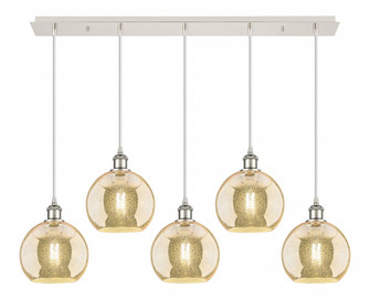 Athens - 5 Light - 40 inch - Polished Nickel - Linear Pendant (3442|125B-5P-PN-G128-8)