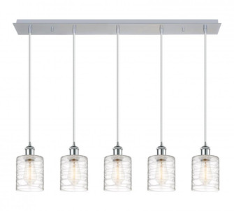 Cobbleskill - 5 Light - 37 inch - Polished Chrome - Linear Pendant (3442|125B-5P-PC-G1113)