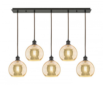 Athens - 5 Light - 40 inch - Oil Rubbed Bronze - Linear Pendant (3442|125B-5P-OB-G128-8)