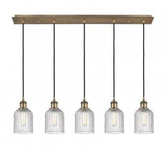 Bridal Veil - 5 Light - 37 inch - Brushed Brass - Linear Pendant (3442|125B-5P-BB-G559-5CL)