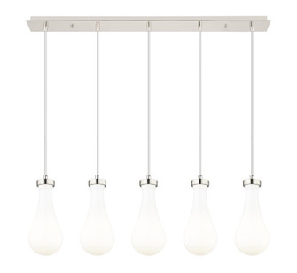 Owego - 5 Light - 37 inch - Polished Nickel - Linear Pendant (3442|125-451-1P-PN-G451-5GWH)