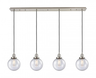 Beacon - 4 Light - 52 inch - Brushed Satin Nickel - Linear Pendant (3442|124F-4P-SN-G204-8)